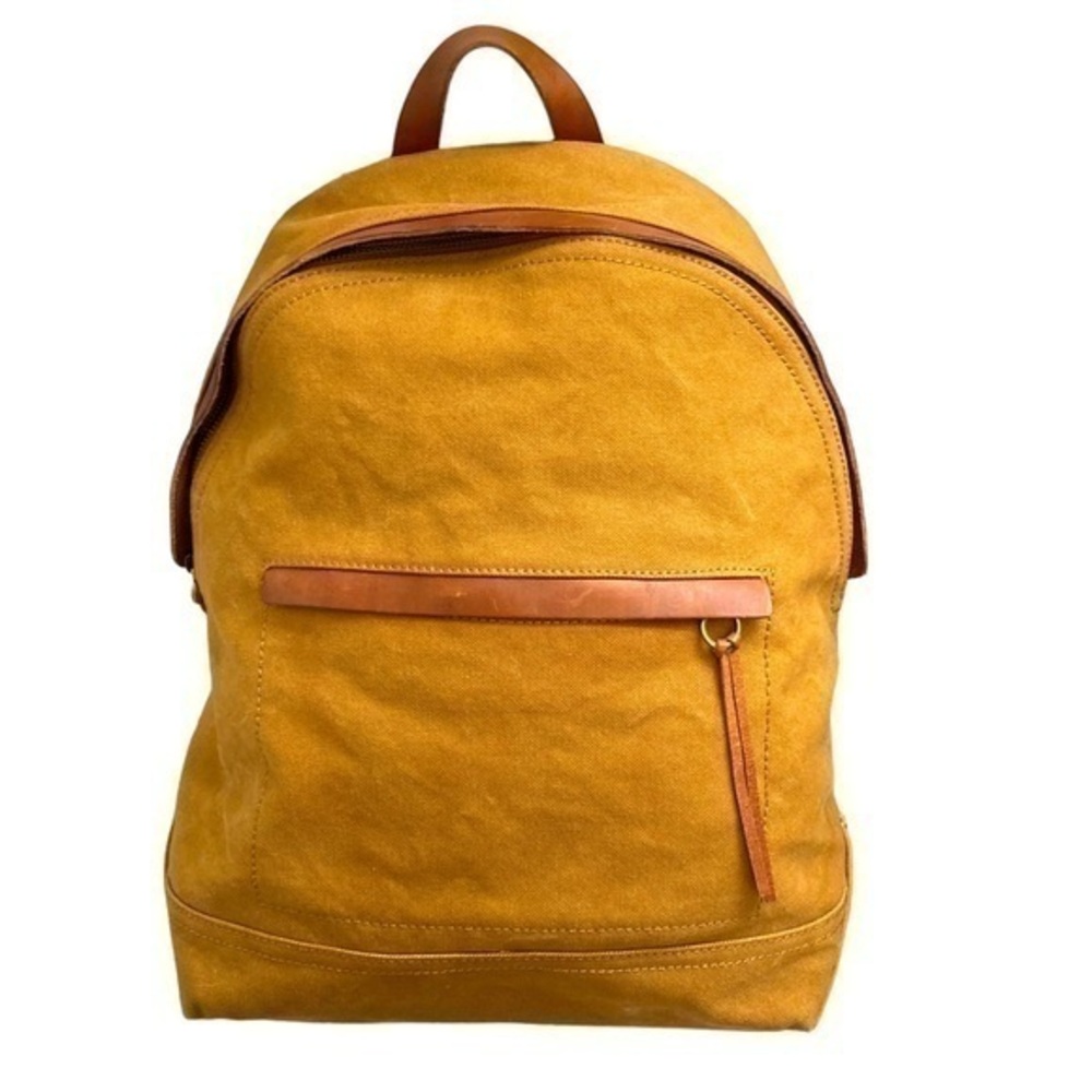 Madewell unisex canvas and leather large backpack